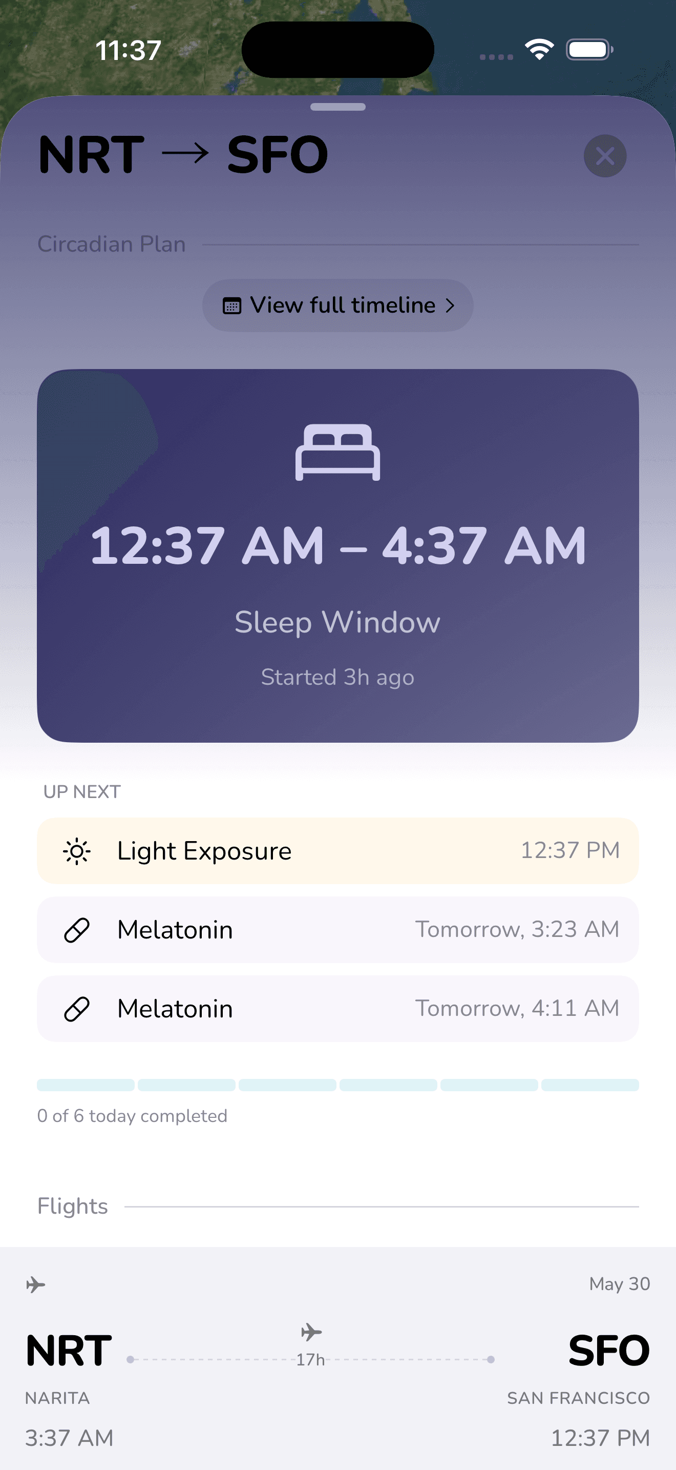 Avion Shift — trip detail